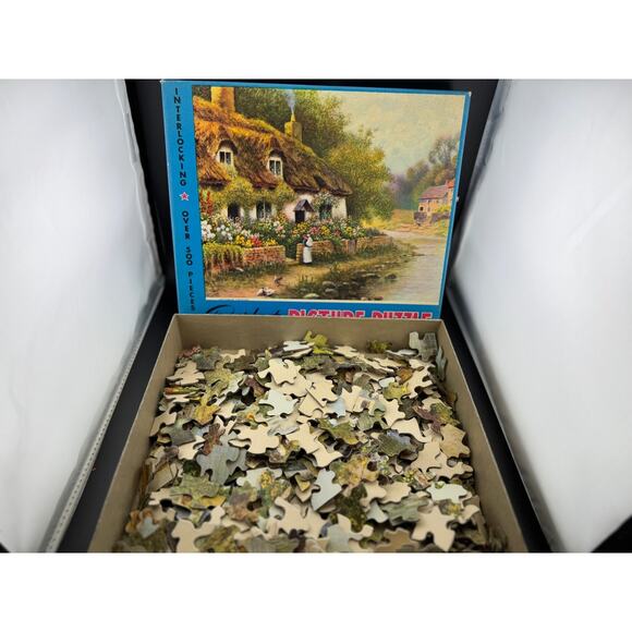 Vintage Perfect Picture Puzzle - Cottage by the River - Picture 6 of 7